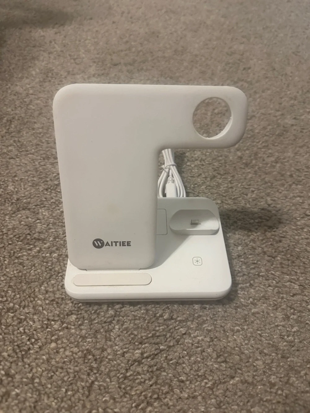 Waitiee White 3-in-1 Wireless Charging Stand